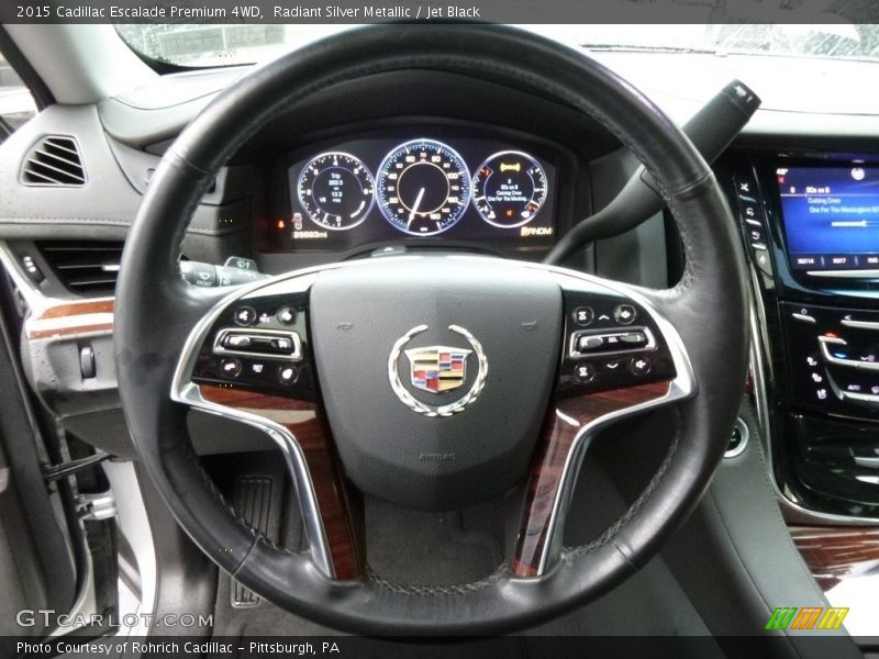 Radiant Silver Metallic / Jet Black 2015 Cadillac Escalade Premium 4WD