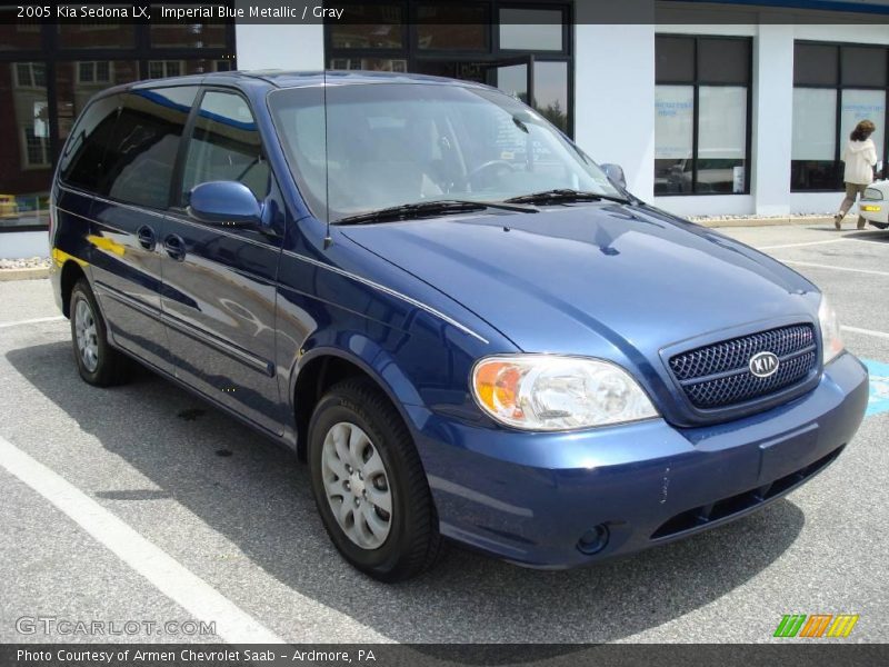 Imperial Blue Metallic / Gray 2005 Kia Sedona LX