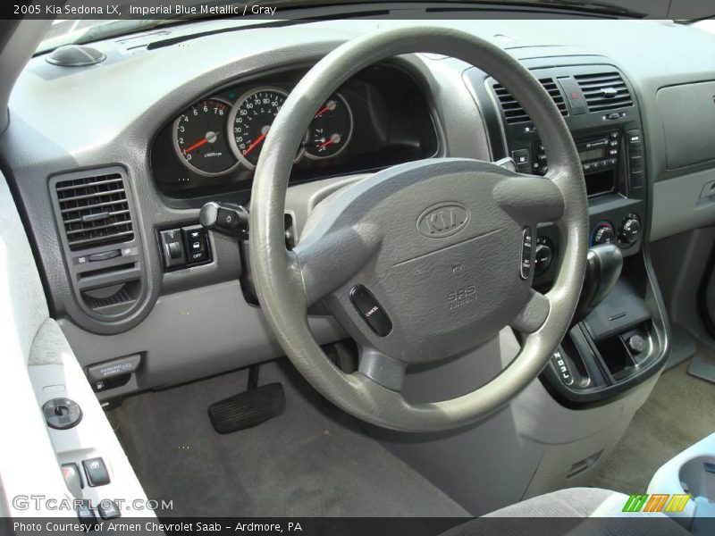 Imperial Blue Metallic / Gray 2005 Kia Sedona LX
