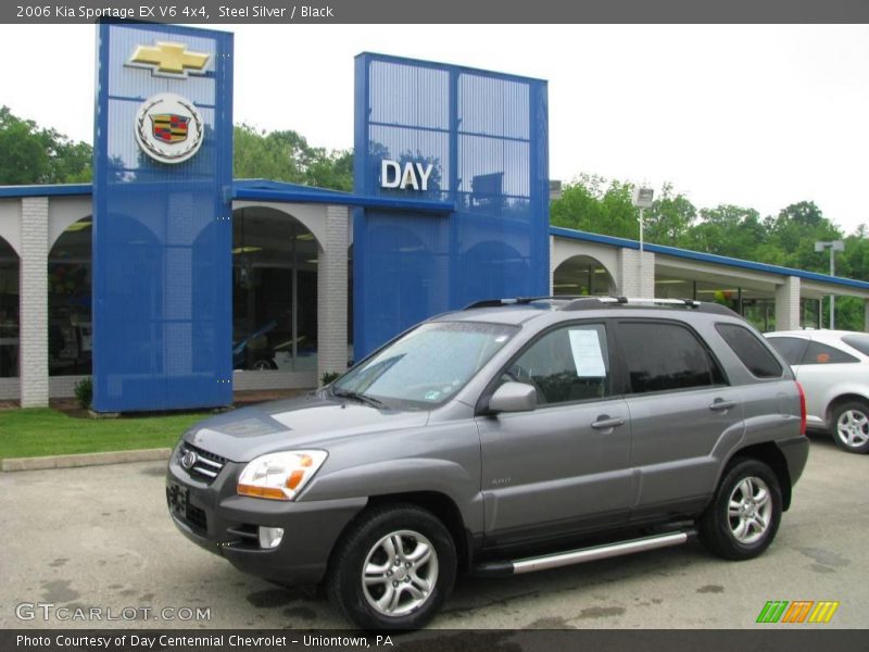 Steel Silver / Black 2006 Kia Sportage EX V6 4x4