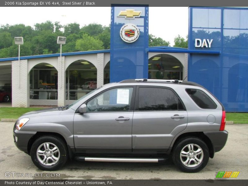 Steel Silver / Black 2006 Kia Sportage EX V6 4x4