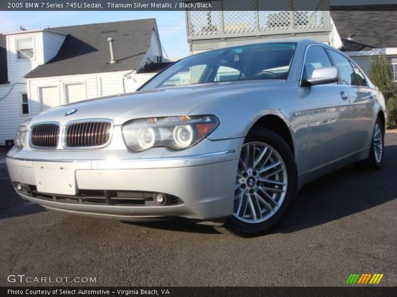 Titanium Silver Metallic / Black/Black 2005 BMW 7 Series 745Li Sedan