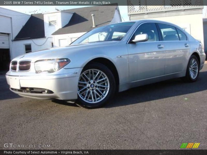 Titanium Silver Metallic / Black/Black 2005 BMW 7 Series 745Li Sedan