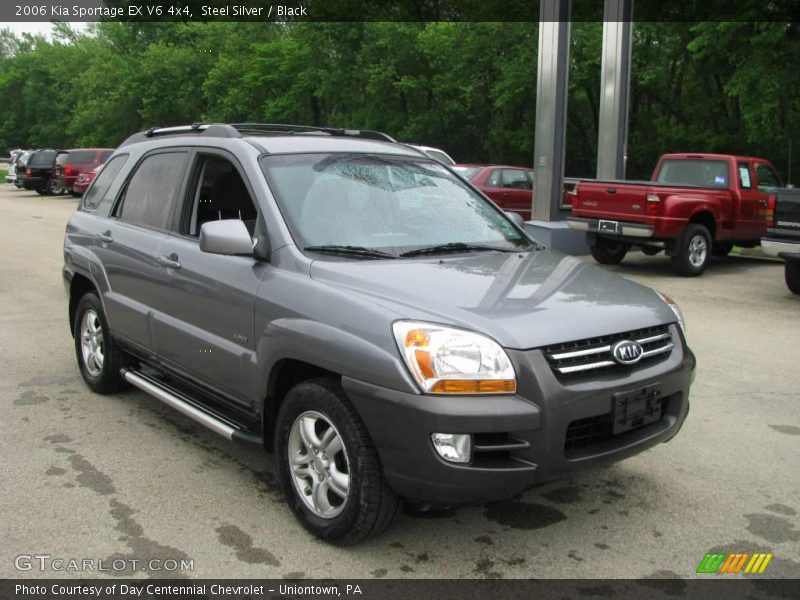 Steel Silver / Black 2006 Kia Sportage EX V6 4x4