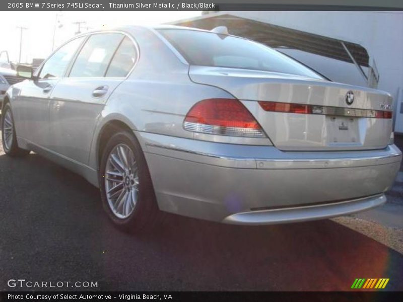 Titanium Silver Metallic / Black/Black 2005 BMW 7 Series 745Li Sedan