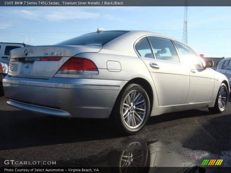 Titanium Silver Metallic / Black/Black 2005 BMW 7 Series 745Li Sedan