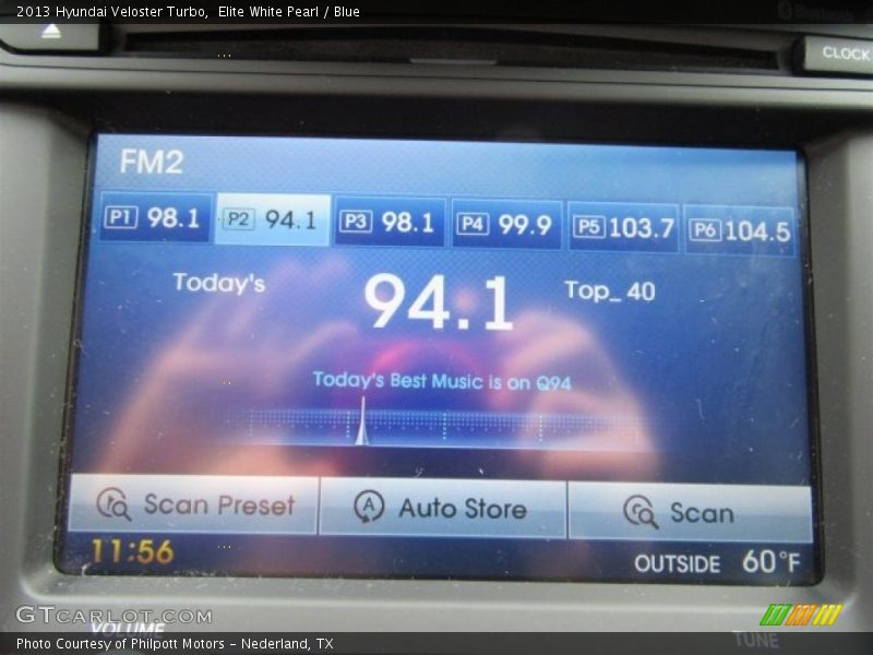 Elite White Pearl / Blue 2013 Hyundai Veloster Turbo