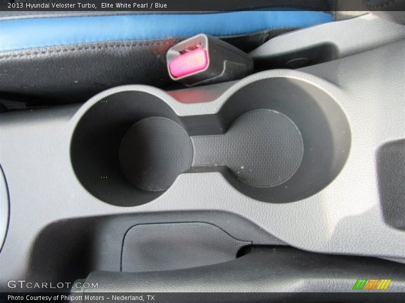 Elite White Pearl / Blue 2013 Hyundai Veloster Turbo