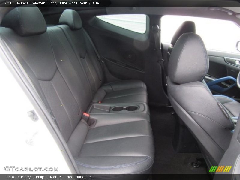 Elite White Pearl / Blue 2013 Hyundai Veloster Turbo
