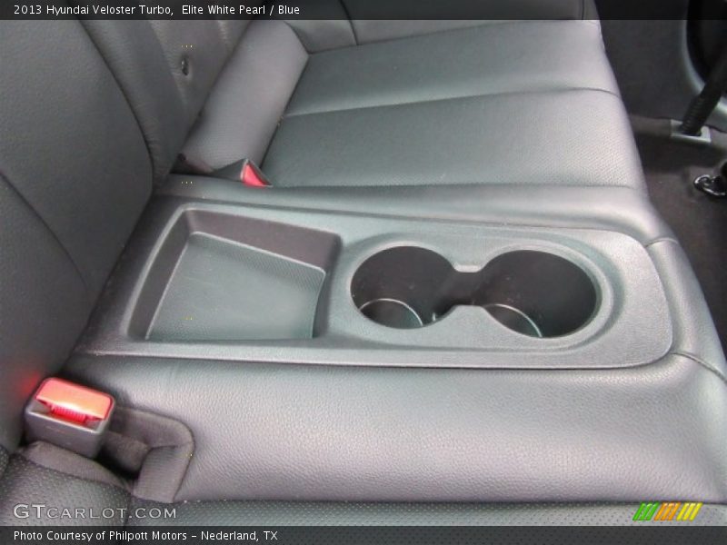 Elite White Pearl / Blue 2013 Hyundai Veloster Turbo