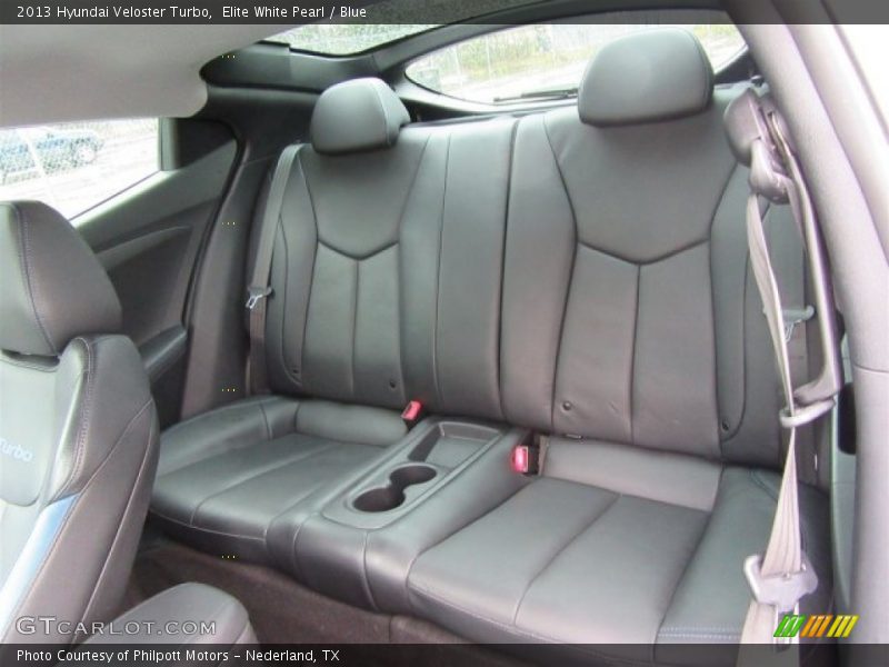 Elite White Pearl / Blue 2013 Hyundai Veloster Turbo