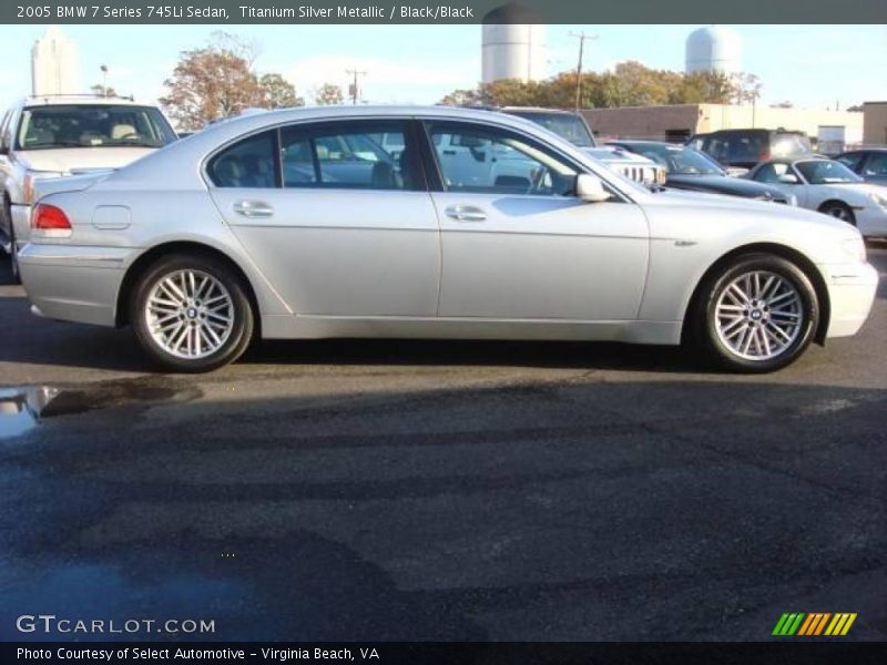 Titanium Silver Metallic / Black/Black 2005 BMW 7 Series 745Li Sedan
