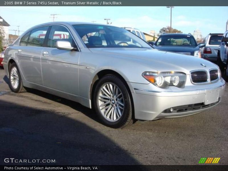 Titanium Silver Metallic / Black/Black 2005 BMW 7 Series 745Li Sedan