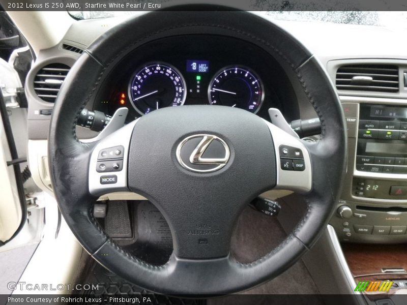 Starfire White Pearl / Ecru 2012 Lexus IS 250 AWD