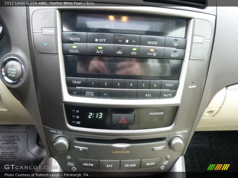 Starfire White Pearl / Ecru 2012 Lexus IS 250 AWD