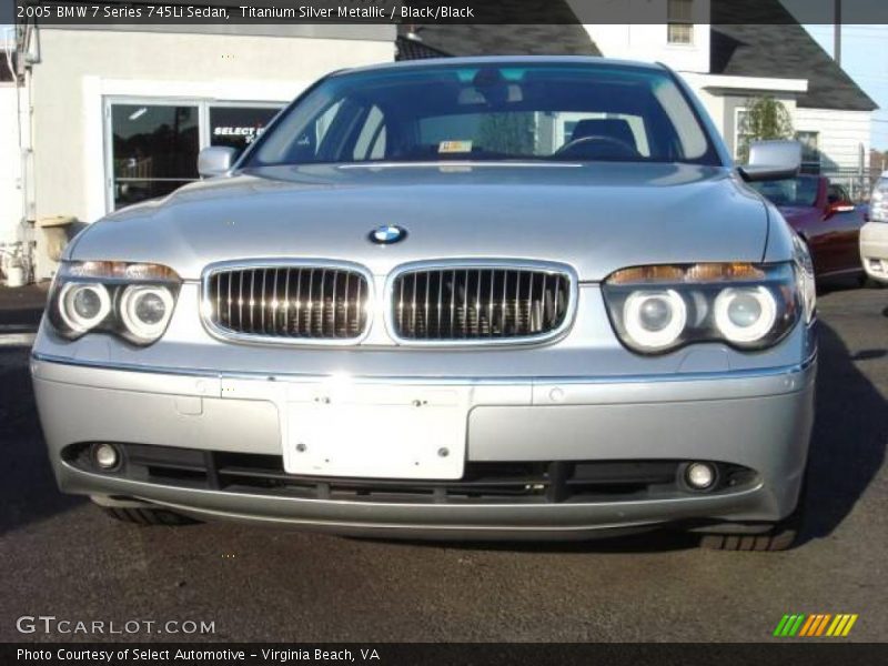 Titanium Silver Metallic / Black/Black 2005 BMW 7 Series 745Li Sedan