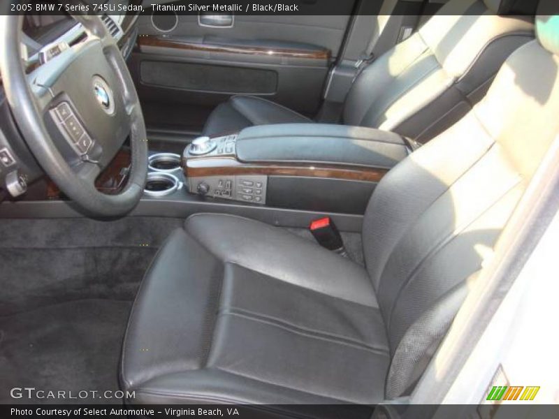 Titanium Silver Metallic / Black/Black 2005 BMW 7 Series 745Li Sedan