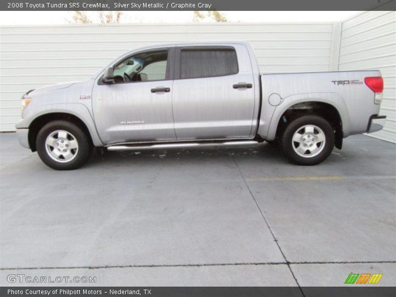 Silver Sky Metallic / Graphite Gray 2008 Toyota Tundra SR5 CrewMax