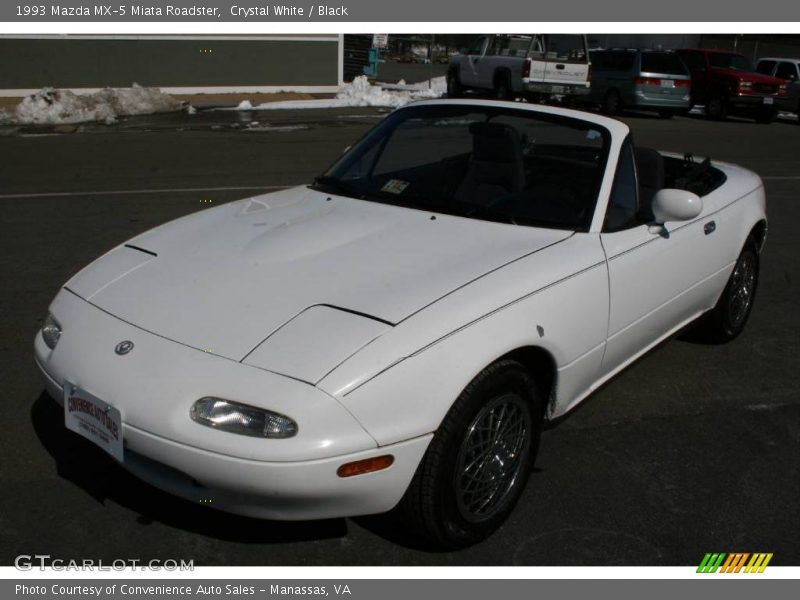 Crystal White / Black 1993 Mazda MX-5 Miata Roadster