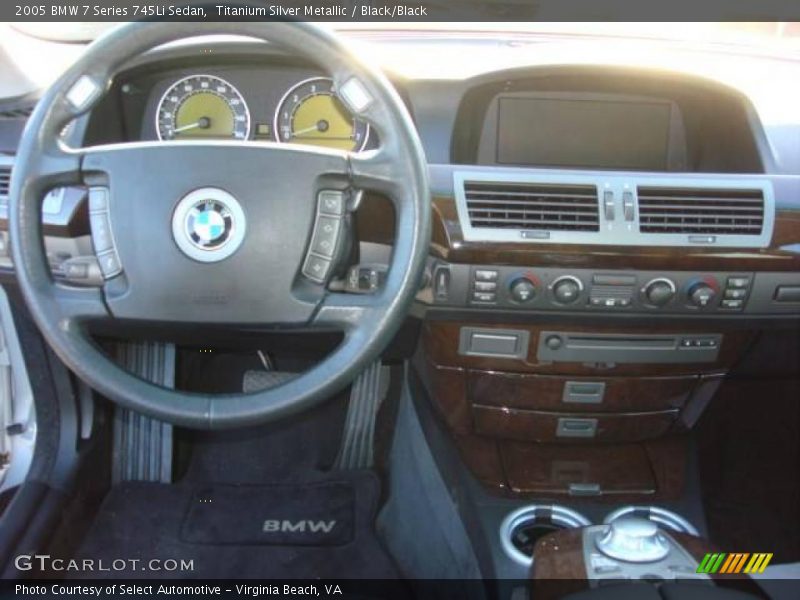 Titanium Silver Metallic / Black/Black 2005 BMW 7 Series 745Li Sedan