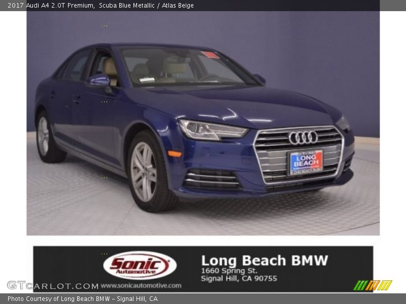 Scuba Blue Metallic / Atlas Beige 2017 Audi A4 2.0T Premium