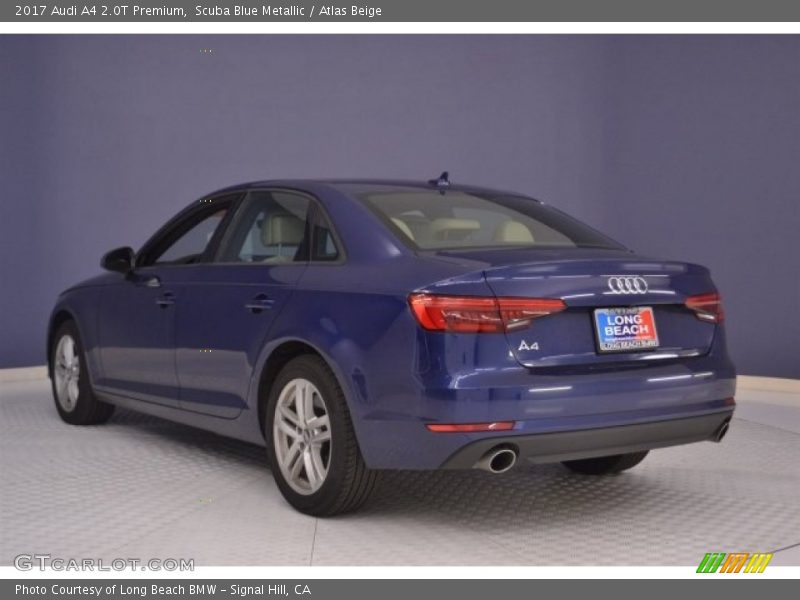 Scuba Blue Metallic / Atlas Beige 2017 Audi A4 2.0T Premium