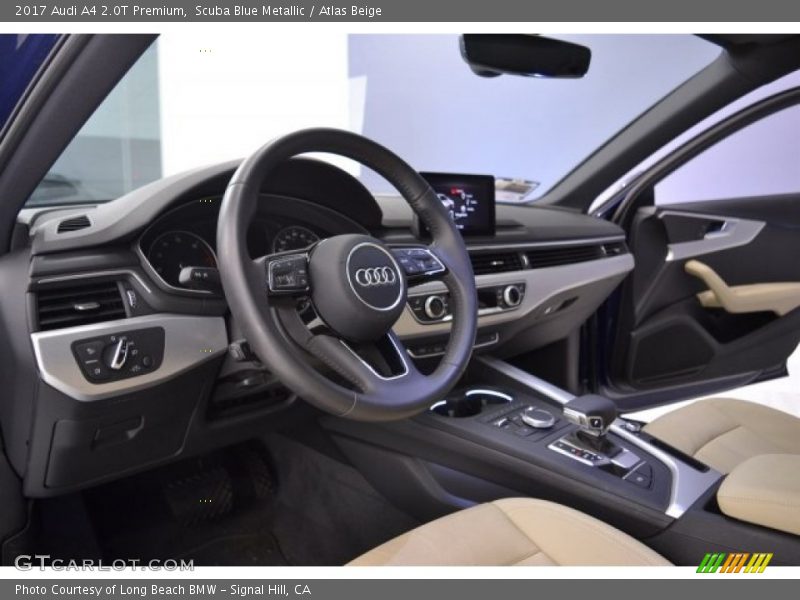 Scuba Blue Metallic / Atlas Beige 2017 Audi A4 2.0T Premium