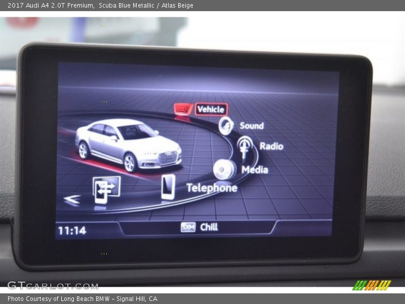 Scuba Blue Metallic / Atlas Beige 2017 Audi A4 2.0T Premium