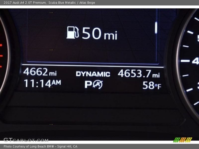 Scuba Blue Metallic / Atlas Beige 2017 Audi A4 2.0T Premium