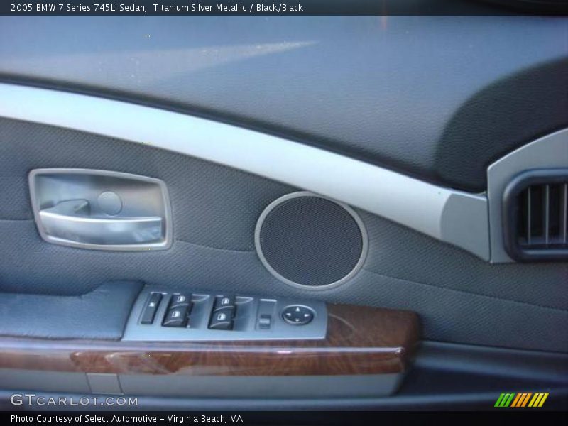 Titanium Silver Metallic / Black/Black 2005 BMW 7 Series 745Li Sedan