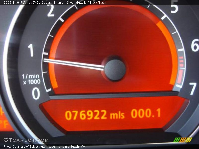 Titanium Silver Metallic / Black/Black 2005 BMW 7 Series 745Li Sedan