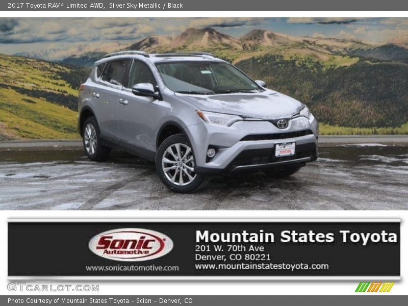 Silver Sky Metallic / Black 2017 Toyota RAV4 Limited AWD
