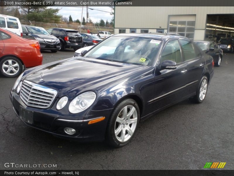 Capri Blue Metallic / Cashmere 2008 Mercedes-Benz E 350 4Matic Sedan