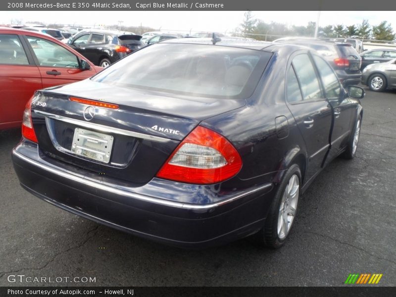 Capri Blue Metallic / Cashmere 2008 Mercedes-Benz E 350 4Matic Sedan