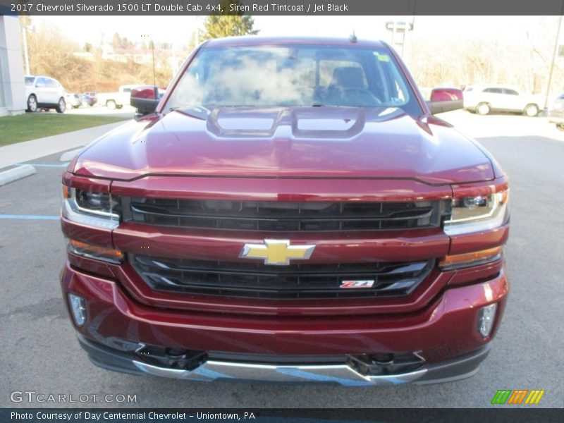 Siren Red Tintcoat / Jet Black 2017 Chevrolet Silverado 1500 LT Double Cab 4x4