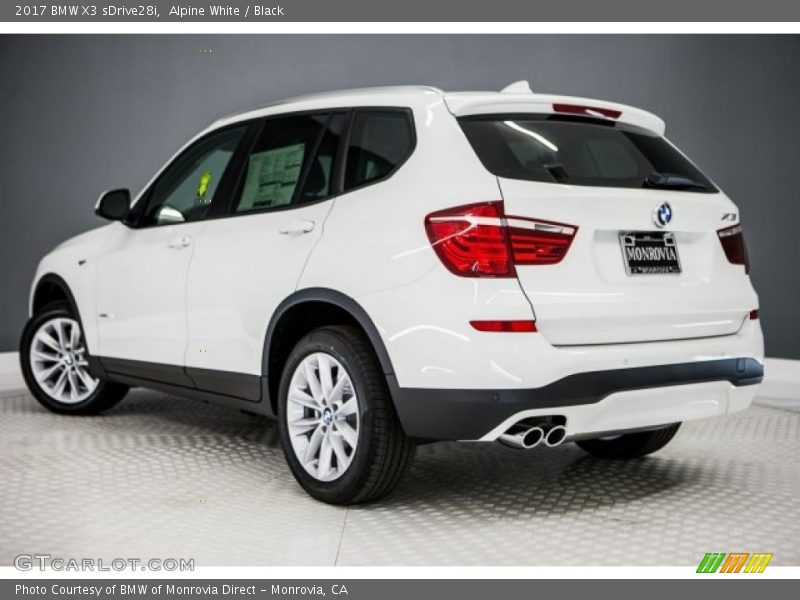 Alpine White / Black 2017 BMW X3 sDrive28i