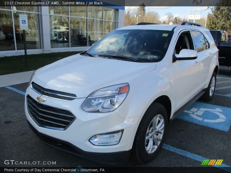 Summit White / Jet Black 2017 Chevrolet Equinox LT AWD