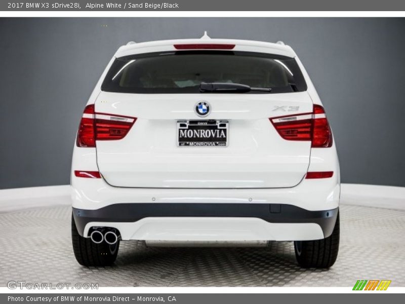 Alpine White / Sand Beige/Black 2017 BMW X3 sDrive28i