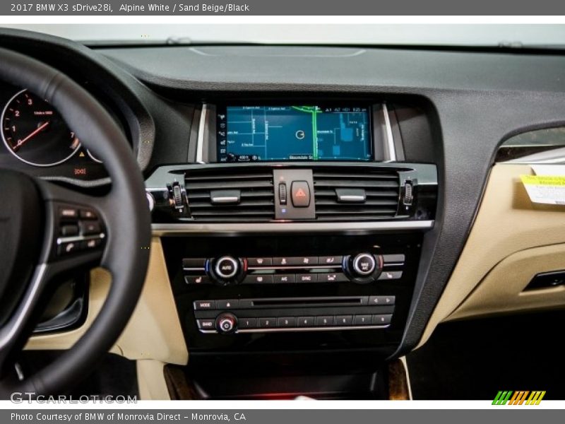Alpine White / Sand Beige/Black 2017 BMW X3 sDrive28i