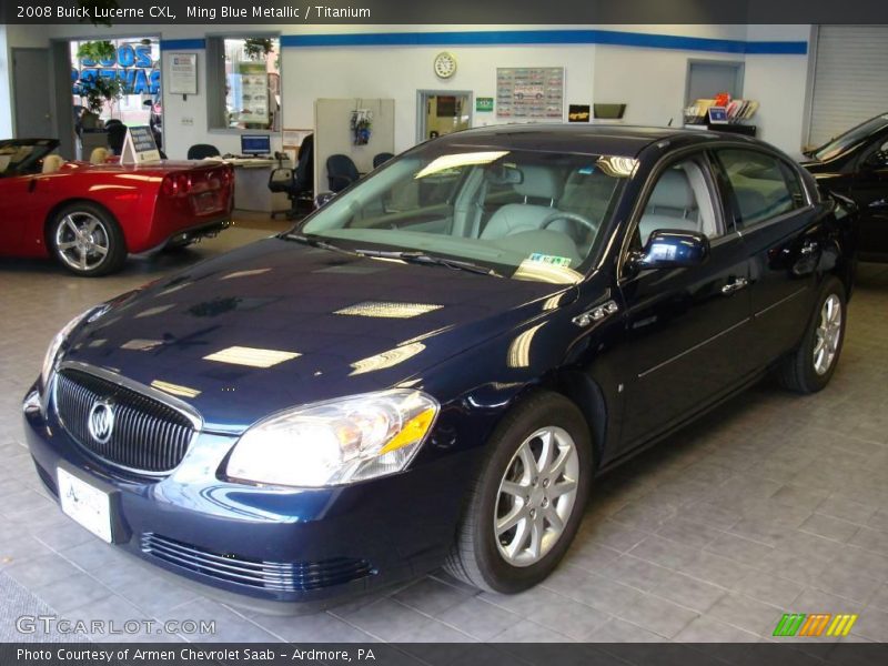 Ming Blue Metallic / Titanium 2008 Buick Lucerne CXL