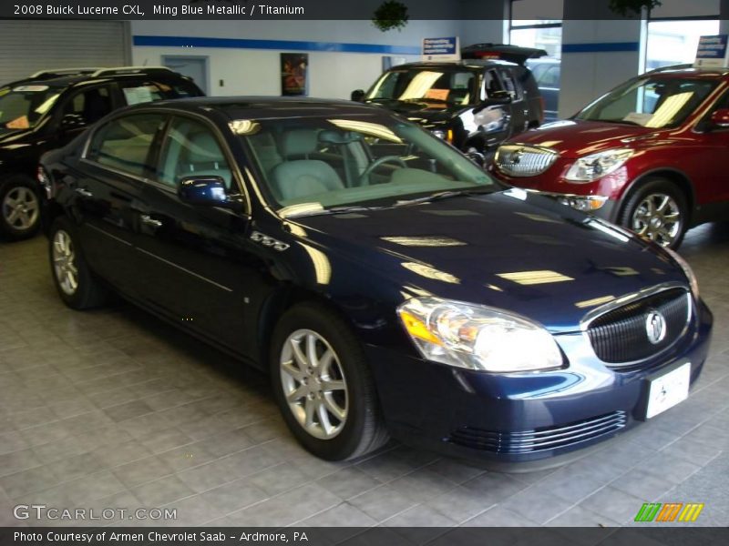 Ming Blue Metallic / Titanium 2008 Buick Lucerne CXL