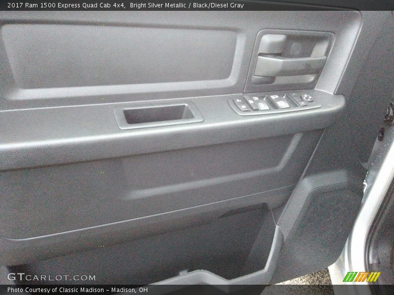 Bright Silver Metallic / Black/Diesel Gray 2017 Ram 1500 Express Quad Cab 4x4