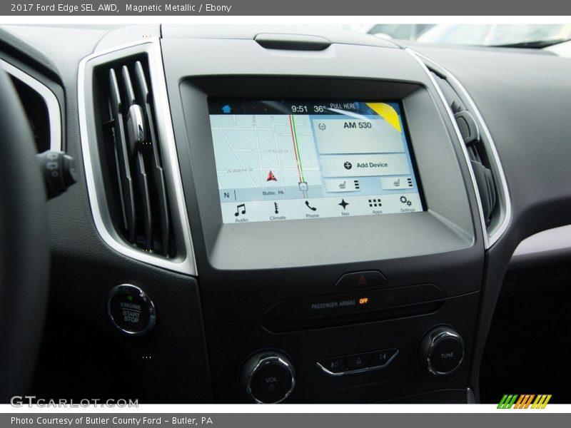 Navigation of 2017 Edge SEL AWD