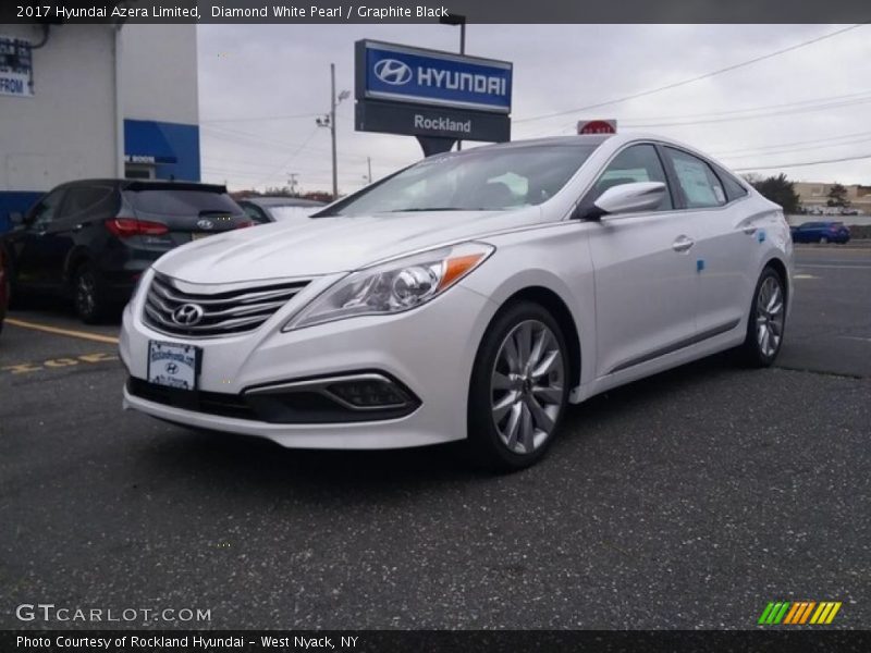 Diamond White Pearl / Graphite Black 2017 Hyundai Azera Limited