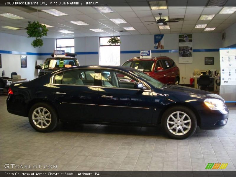Ming Blue Metallic / Titanium 2008 Buick Lucerne CXL
