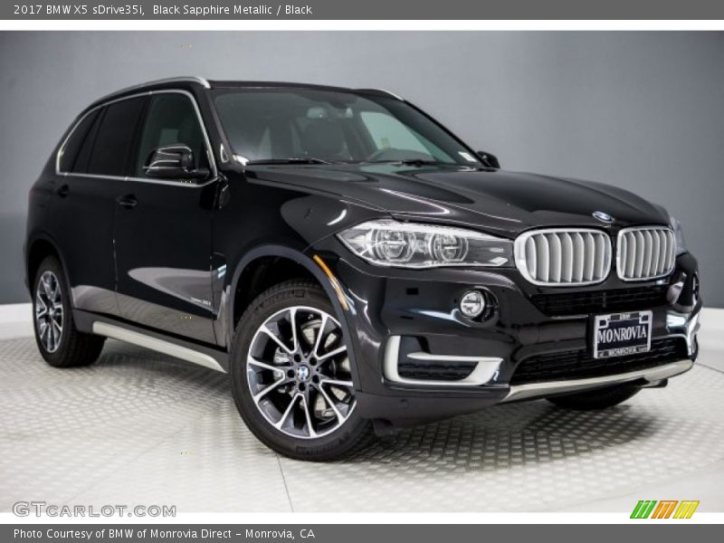 Black Sapphire Metallic / Black 2017 BMW X5 sDrive35i
