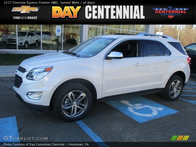 Summit White / Jet Black 2017 Chevrolet Equinox Premier AWD