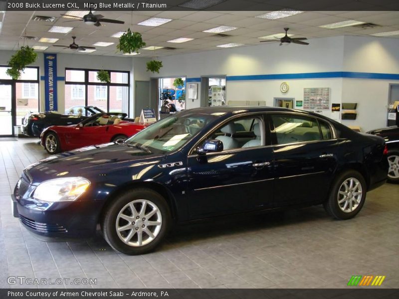 Ming Blue Metallic / Titanium 2008 Buick Lucerne CXL