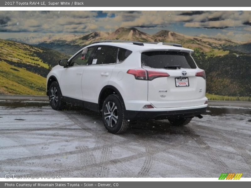 Super White / Black 2017 Toyota RAV4 LE