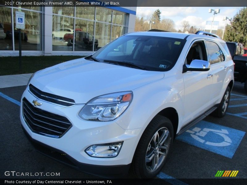 Summit White / Jet Black 2017 Chevrolet Equinox Premier AWD